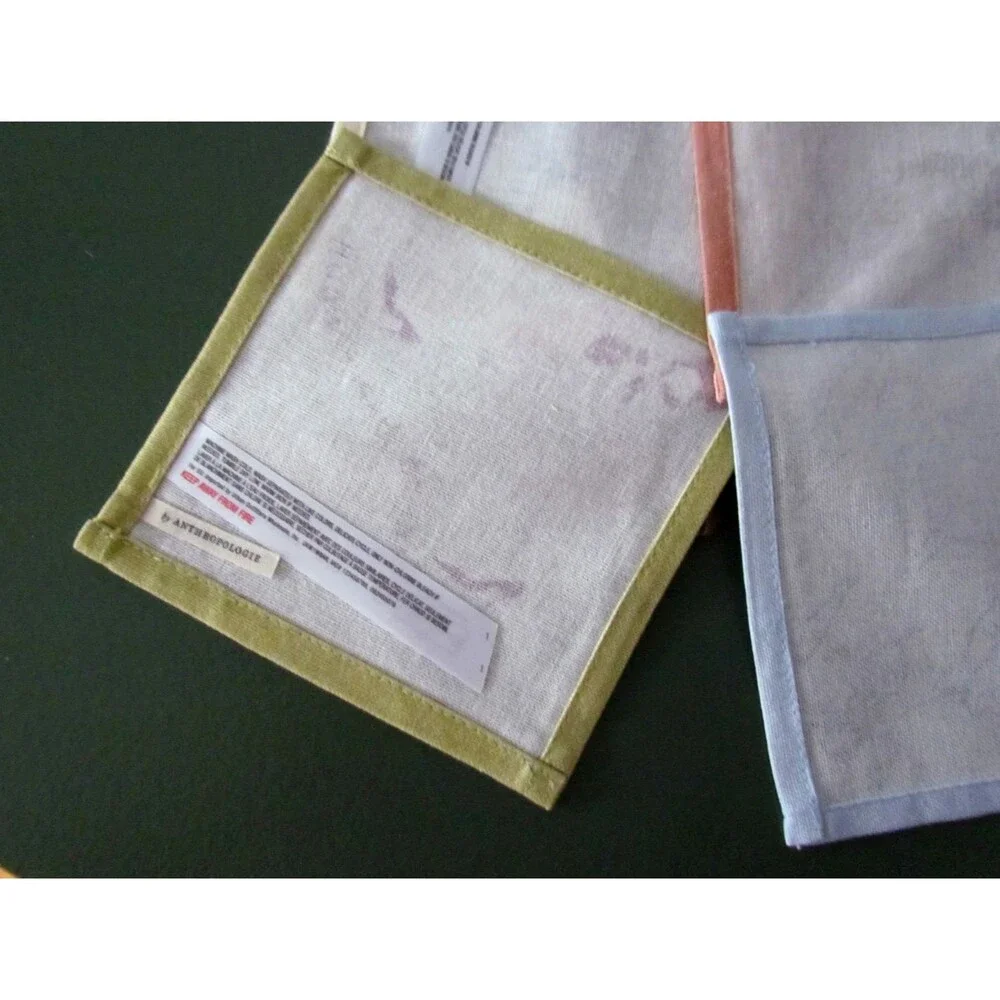 NEW Anthropologie Hotel Cotton Woven Cocktail Napkins Set of 4